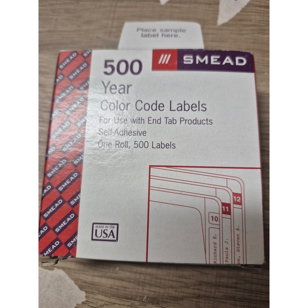 Smead ETYJ Color-Coded Year Labels 2021, Yellow, 500 Labels per Roll (68321) s2